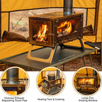FIREHIKING Ultralight Titanium Stove Thickened TA1 Camping Tent Stove LANK Max Folding Portable Wood Burning Stove