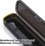 Travel Utensils with Case, 4-Piece Stainless Steel Portable Cutlery Set, Reinforced Case with Buckle Design, Lunch Box for Camping Work School, Include Fork Spoon Knife, Dishwasher Safe, Black