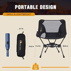 MOON LENCE Portable Camping Chair Backpacking Chair - The 4th Generation Ultralight Folding Chair - Compact, Lightweight Foldable Chairs for Hiking Mountaineering, Beach