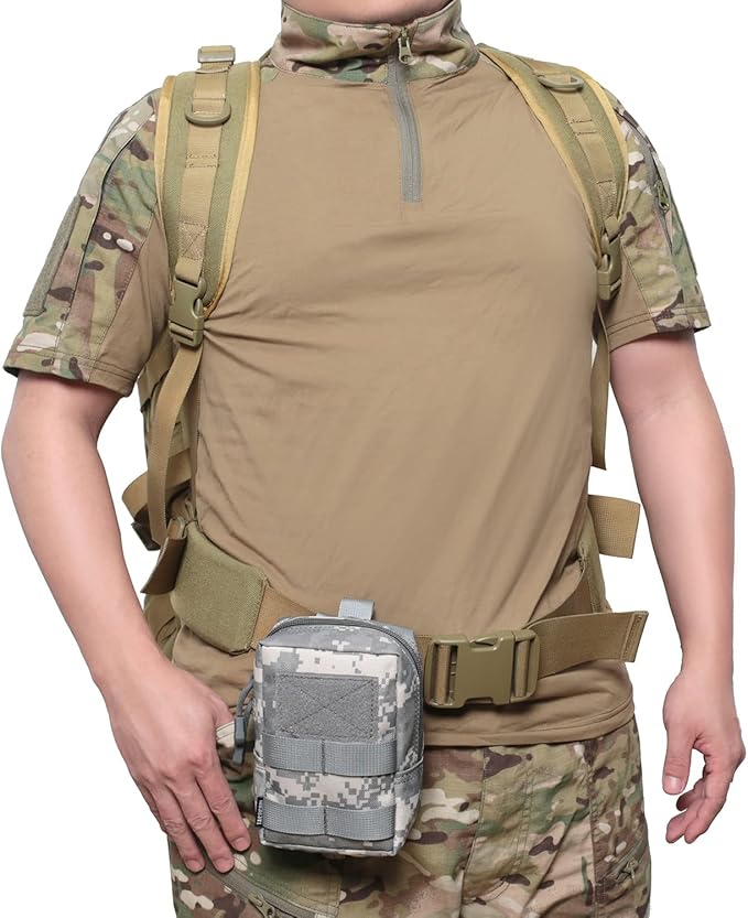 2 Pack Molle Pouches - Tactical Compact Water-Resistant EDC Pouch