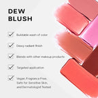 Saie Mini Dew Liquid Blush for Cheeks - Hydrating Cream Blush Stick with a Blendable + Buildable Formula - Skincare Infused Dewy Cheek Tint for a Natural Flush - Clean, Vegan Makeup - Sweetie (.24 oz)