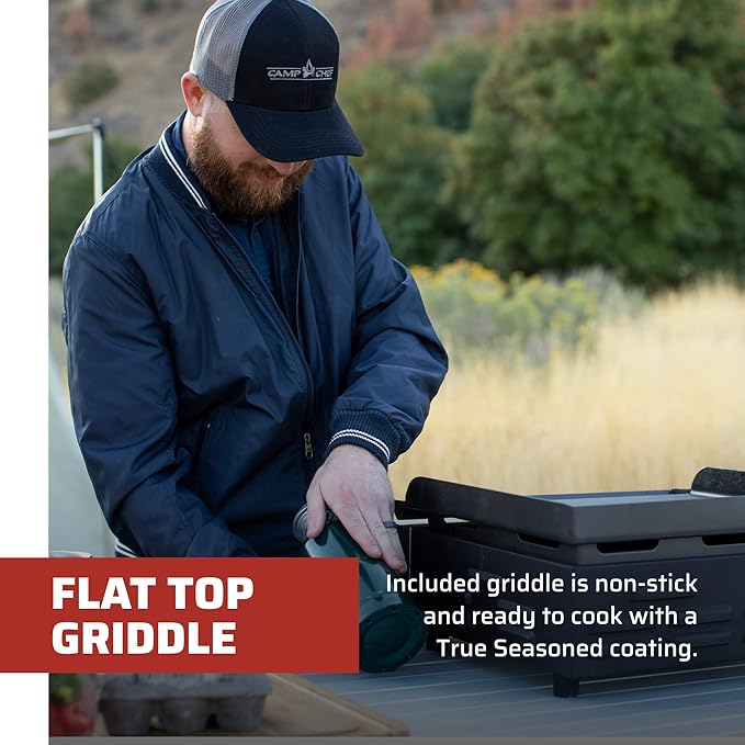 Camp Chef Versatop Portable Flat Top Grill 250 and Griddle (FTG250) - Compatible 14" Accessories