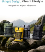 ECOHUB Waterproof Backpack for Women Men, 30L Roll-Top Closure Heavy Duty Dry Bag for Travel with IPX8 Waterproof Phone Case
