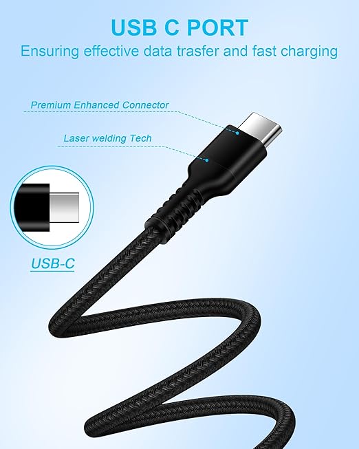 Car play Charger Cable for iPhone 17e 17 Pro Max 16e 16 15 Fast Charging Cord, [2Pack/6FT] USB A to USB C Power Cable for Apple 17 16 15 Pro/Pro Max/Plus Type C Cord, for iPad Pro 12.9/11, Air 5th/4th