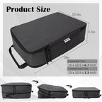 Compression Packing Cubes for Travel Essentials, 2 Set Expandable Packing Cubes for Suitcase Luggage Organizer Bags for Travel, Black
