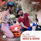 EMT 1st Emergency Responder First Aid Kit | Medical Trauma Bag for Disaster Preparedness | Perfect for Wilderness, Camping, Home, Car, & Office | Our Lightweight Kits Come with 40 Unique Items