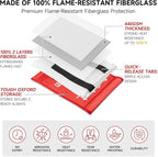 Fire Blanket Emergency for Home Kitchen - 6 Pack 40"x40" Fireproof Safety Protection Fiberglass Flame Retardant Blankets Survival Essential Kit for House Car Camping Outdoor Fireplace Grill BBQ