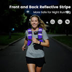 Weighted Vest for Woman Men,6lb/8lb/12lb/16lb/20Lb/25lb Weight Vest with Reflective Stripe Adjustable Buckle Strap Back Pocket Workout Strength Training Walking Jogging Running
