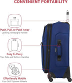 SwissGear Sion Softside Expandable Luggage, Blue, Checked-Medium 25-Inch