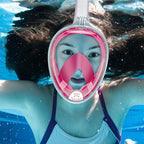 Full Face Snorkel Mask Adults with Dry Top System, Detachable Camera Mount, 180 Panoramic Anti-Fog Anti-Leak Diving Mask for Adult and Kids