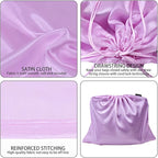 10 Pack Dust Bags for Purses and Handbags, Silk Dust Cover Storage Bag with Drawstring Travel Storage Pouch for Handbag Purse Shoes Boots (Pink, 23.6 × 19.6 in)
