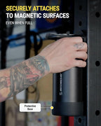 Scosche MFMS32 MagicMount Flask 32 oz Stainless Steel Water Bottle with MagSafe Phone Mount Stand, 12H Hot & 24H Cold, Insulated Flask with Magnetic Phone Holder for Gym, Travel, Sports, 32oz, Pink