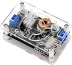 DROK DC Buck Converter Adjustable Voltage Regulator 12V 6V-32V to 1.5-32V 5A, LCD Screen Step Down Converter with USB Port and Protective Case