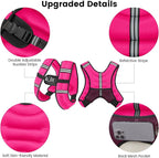 Weighted Vest for Woman Men,6lb/8lb/12lb/16lb/20Lb/25lb Weight Vest with Reflective Stripe Adjustable Buckle Strap Back Pocket Workout Strength Training Walking Jogging Running