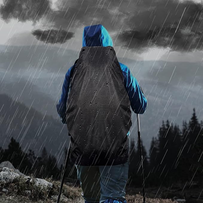 90L Hiking Backpack, Camping Travel Backpack with Rain Cover Lightweight Travel Daypack for Climbing Camping Touring (Blue)