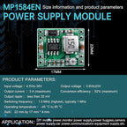 EBOOT Mini MP1584EN DC-DC Buck Converter Adjustable Power Module 24V to 12V 9V 5V 3V(6 Pack)