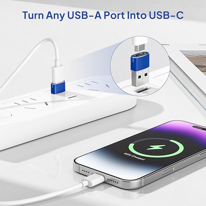 Elebase for Apple Watch Series 11 SE Ultra 3 Adapter,USB to USB C Adaptor,Type C Female to A Male Cable Converter for iWatch 9 10 9,Airpods 4 2,iPad 8th 9th 10th Air 4th 5th Mini 7 7th 6th Generation
