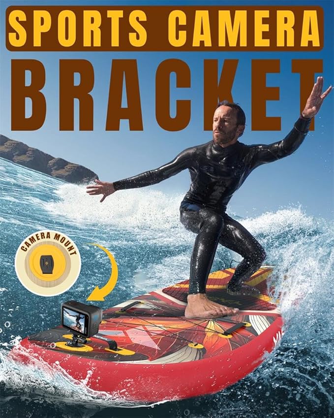 YASKA Inflatable Stand Up Paddle Board - 11ft Extra Wide Paddleboard with Premium SUP Board Accessories,Camera Mount,Non-Slip EVA Deck,5 Handles,Youth/Adult