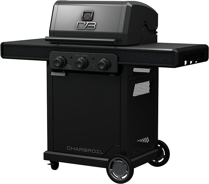 Charbroil® Pro Series™ with Amplifire™ Technology 3-Burner Propane Gas Grill and Griddle Cabinet, Black - 463365124