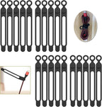 [20Park]UMUST Silicone Cable Ties, Reusable Cable Management Organizer, Cord Tie,Multipurpose Elastic Cord Organizer for Bundling and Fastening Cable Cords Wires(black)