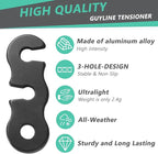 30Pcs Guyline Tensioner Aluminum Alloy Guy Line Cord Adjusters Tent Rope Tensioners Paracord Tensioner for Outdoor Tent Camping Hiking Accessories