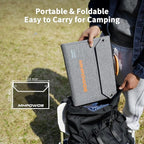 120W Foldable Solar Panel, 23% High-Efficiency Portable Charger with USB-C/2xUSB-A/DC Outputs, ETFE Monocrystalline IP65 Waterproof for RV Power Stations Camping Off-Grid Living Backpacking