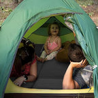 INVOKER Camping Sleeping Pad 2.75” Memory Foam Fast Self Inflating Insulated Durable Camping Mat Air Mattress with Pillow，for Tent, Traveling, Car, Camping, Grey