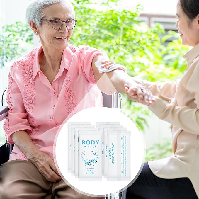 Treela 300 Pcs Bulk Deodorant Large Body Wipes Individually Wrapped Wet Wipes Travel Size for Adults Shower for Homeless Supplies Hygiene Personal Cleansing for Hiking Gym(7.09" X 9.84",White)