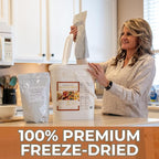 Nutristore Emergency Buckets | Premium Freeze-Dried Meats | 25-Year Shelf Life | Made in USA | Emergency Survival Food Supply | 60 Large Servings