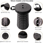 ALEVMOOM Upgraded Collapsible Stool with Cushion & Carry Bag, 500lbs Max Weight Portable Telescoping Stool, More Sturdy Lightweight Retractable Seat Folding Chair for Camping & Outdoors