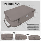 Large Compression Packing Cubes for Travel Accessories, 2 Set Compression Bags Travel Cubes for Packing Suitcase Luggage Organizer Bags Set, Khaki