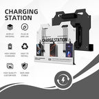 Mechanical Type Wall Mounted Charging Station with 8 PortHigh Speed Cables - Universal Dock for Apple, Type-C & Android Devices, Perfect for Airports, Hotels, Offices, School (White)