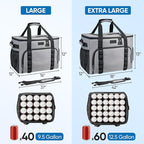 BALEINE Extra Large Soft Cooler Bag, Portable Leakproof Cooler, 40/60 Cans Volume for Beach, Camping, Kayaking, Travel, and Road Trips