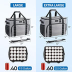 BALEINE Extra Large Soft Cooler Bag, Portable Leakproof Cooler, 40/60 Cans Volume for Beach, Camping, Kayaking, Travel, and Road Trips