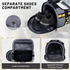 MIER Large Duffel Backpack Sports Gym Bag with Shoe Compartment, Heavy Duty and Water Resistant, Gray, 90L