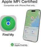 2025 New Wallet Tracker Card for Apple Find My (iOS Only) [Apple MFi Certified] 0.07 inch Super Slim 1 Year Battery Bluetooth Smart Finder GPS Item Locator for iPhone iPad