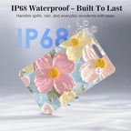 Wallet Tracker Card (iOS Only), Rechargeable Bluetooth Smart Tracking for Apple Find My Compatible Anti Tracker for Men Women Slim Item Locator for Purse Passport Key Luggage Tag (1Pcs/Sunflower)