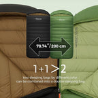 XL Sleeping Bag, Suitable for 4 Seasons Oversized Ultralight Backpacking Sleeping Bag for Adults, Great for Camping and Hiking