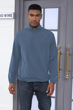 Men's Casual Quarter Zip Pullover Golf Windbreakers Athletic Lightweight Jacket Hiking Running Sweatshirt with Pockets