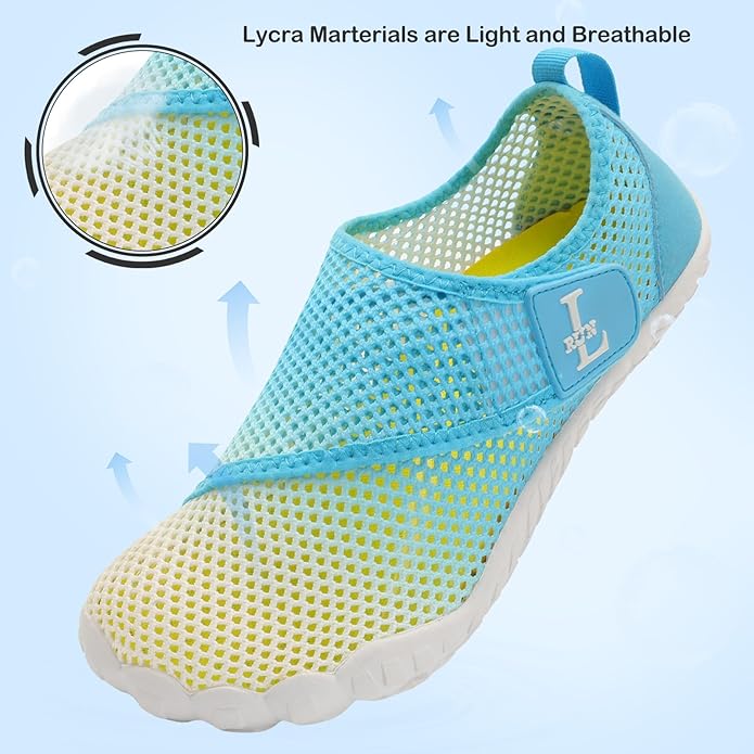 L-RUN Barefoot Water Shoes Women Mens Aqua Sock Athletic Hiking Water Sports Shoes for Swim Beach Pool Sand Diving Walking