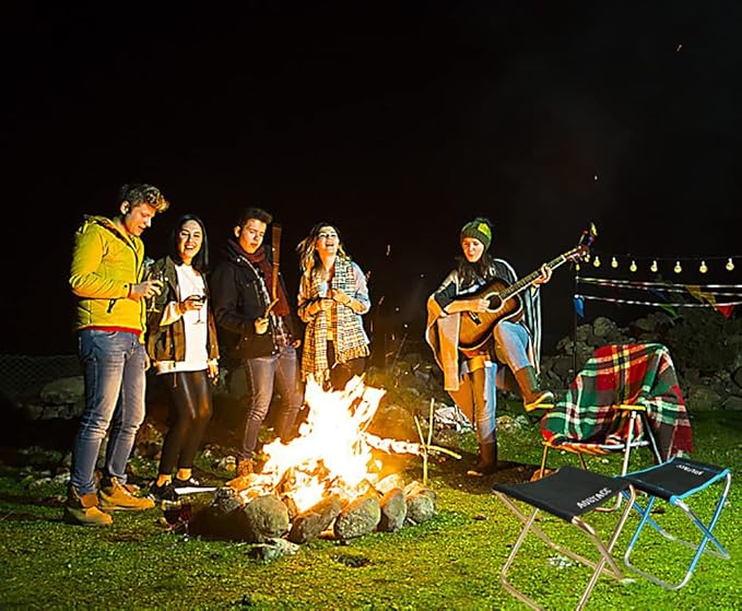 AOUTACC Ultralight Portable Folding Camping Stool for Outdoor Fishing Hiking Backpacking Travelling(XL:13"x14"x15";Large:11.8"x11"x11.4"; Medium:8.3"x9.5"x 11")