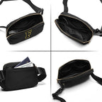 Gitus Belt Bag Fanny Pack Crossbody Bags with Initial Letter Patch Gifts for Wife Older Women Mother Coworker Bridesmaid Anniversary Travel Gifts Beach Gifts (Black-F)