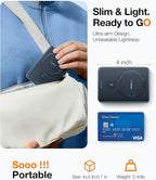 TORRAS EasyGo 10000mAh Magnetic Portable Charger Power Bank for iPhone, Fast Charging Travel Essential Wireless Battery Pack Compatible with Magsafe, iPhone Air, Pro, Pro Max,17,16,15,14,13,12, Black