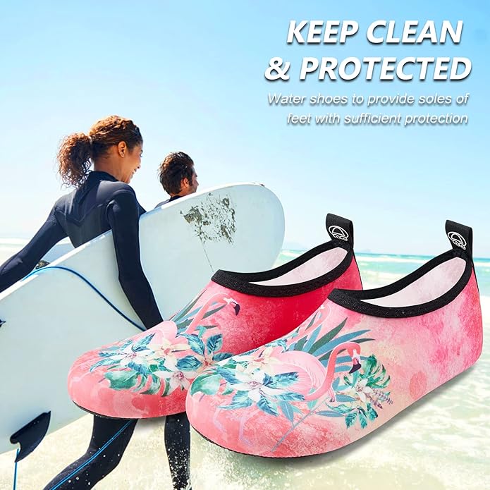 Deevike Water Shoes for Women Men Barefoot Quick-Dry Aqua Socks Slip-on for Beach Swim Surf Yoga Exercise