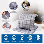 3 in 1 Travel Pillow Blanket Set with Removable Flannel Blanket Throw,Hand Warmer Pockets,Pillow (Color6, 60in*79in)