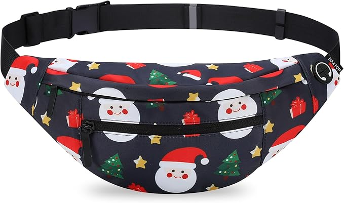 MAXTOP Large Crossbody Fanny Pack with 4-Zipper Pockets,Gifts for Enjoy Sports Festival Workout Traveling Running Casual Hands-Free Wallets Waist Pack Phone Bag Carrying All Phones