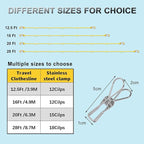 Portable Travel Clothesline, Windproof Clothes Laundry Line with Clothespins & Hang Holes, Indoor & Outdoor Clothes Drying Rope for Hotel, Backyard,Cruise Ships, Camping (Yellow, 12.5 Ft)