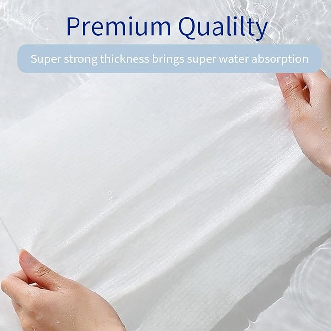 Disposable Compressed Towels, Portable Compressed Towel Tablets, 56Pcs Travel Wash Cloth, Thicker Super Absorbent Wash Cloths for Travel, Face Towel Ideal for Outdoor Camping Hiking (56Pcs)
