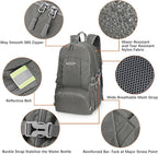G4Free 40L Lightweight Packable Hiking Backpack, Waterproof Travel Daypack