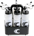 Cannon Sports 1 Liter Sports Water Bottle, BPA-Free, 34 Oz Capacity, Large Mouth, 2 lids (Straw and Squeeze) with Carrier, Great For Helmet Sports Such As Hockey, Lacrosse, Football, Boxing (Clear)